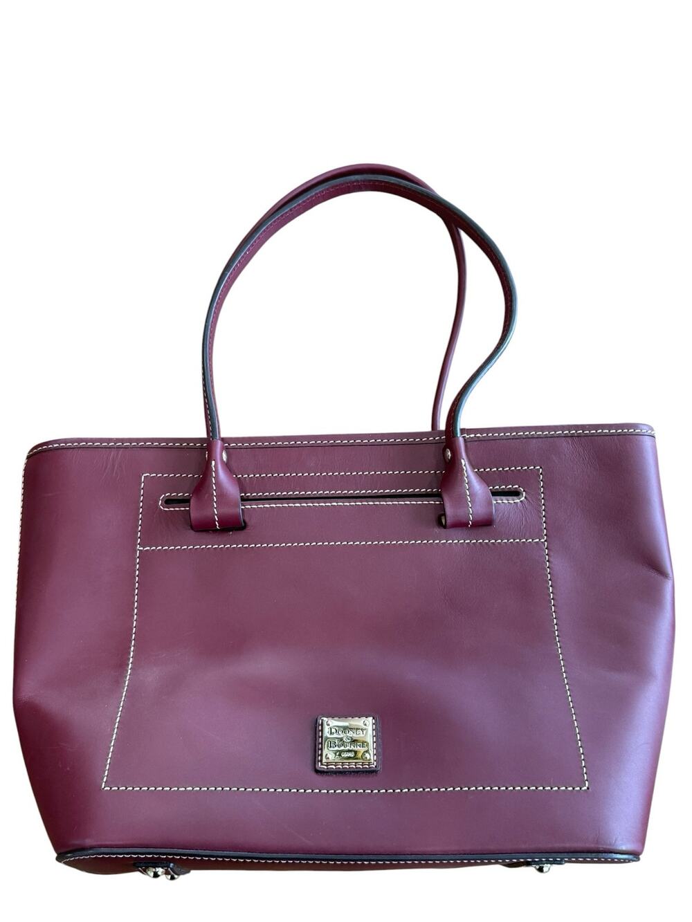 Dooney & Bourke Beacon Collection Matte Bordeaux Vacchetta Leather Shoulder Bag